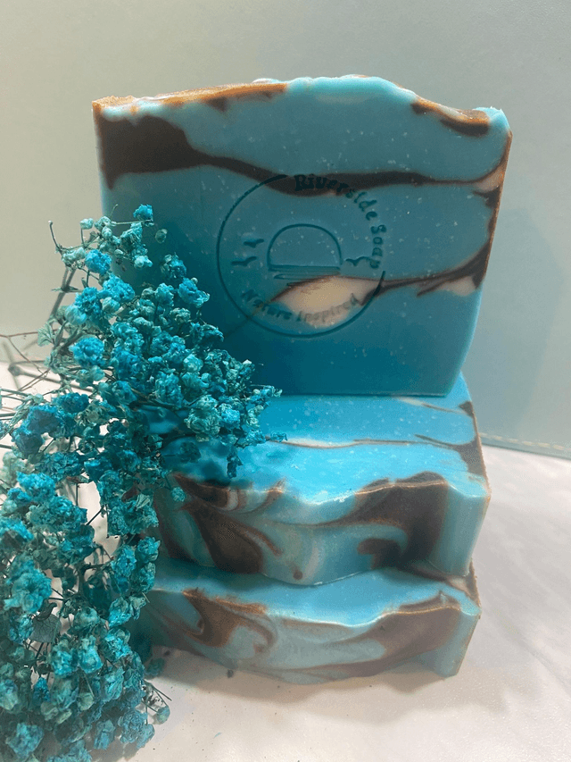 Blue Bell Soap ,Handmade Cold-Process Bar -Gift Soap Bar  -Face&amp;Body-All skin tipe130- 140g